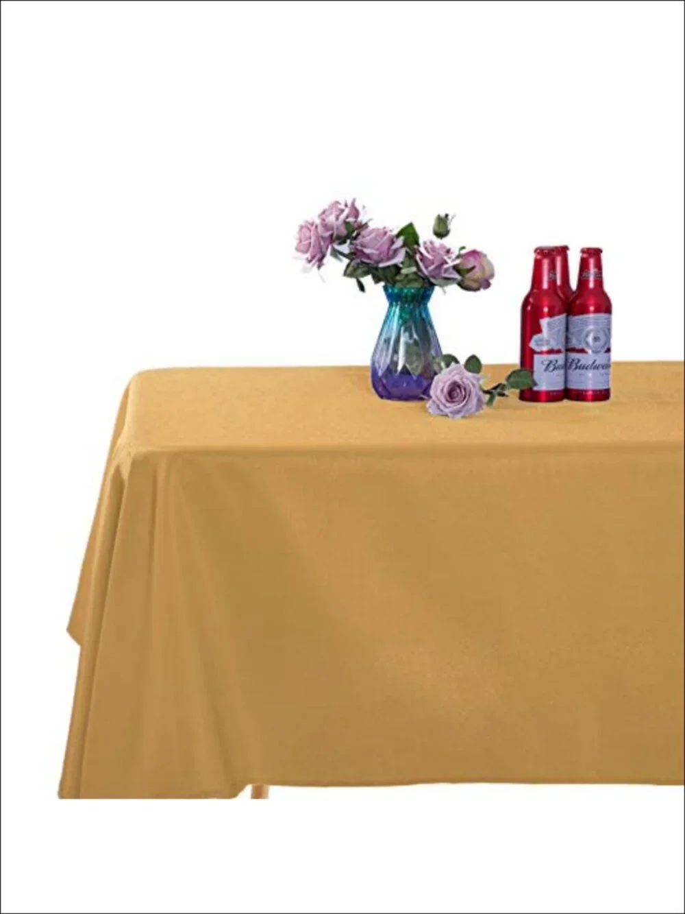 2 Pack Rectangular Tablecloth 60x120 Inch Polyester Fabric Wedding Banquet